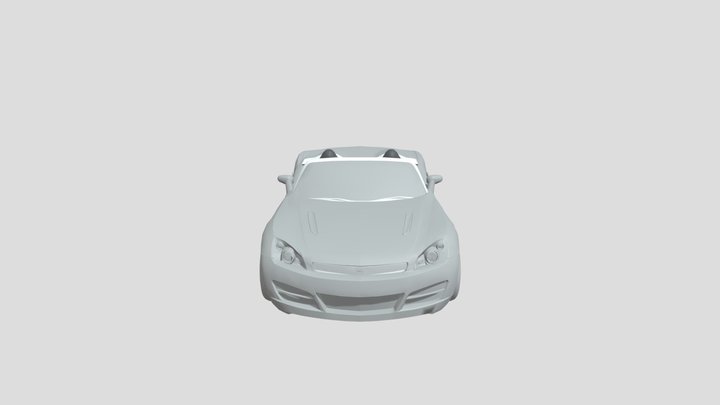 Opel GT 2006 Roof open lowpoly for 3D-printing