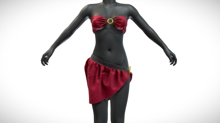 Female Bikini 3D Model