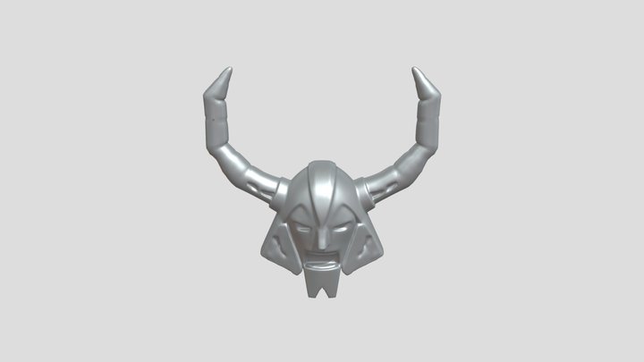 robotic horned helmet 3D Model