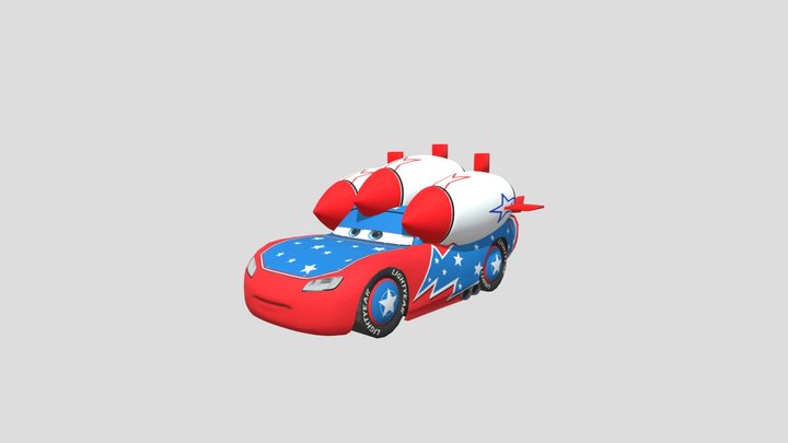 Lightning McQueen Rocket Powered 3D Model