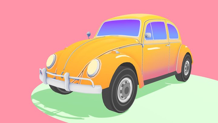 Journey on a Beetle 3D Model