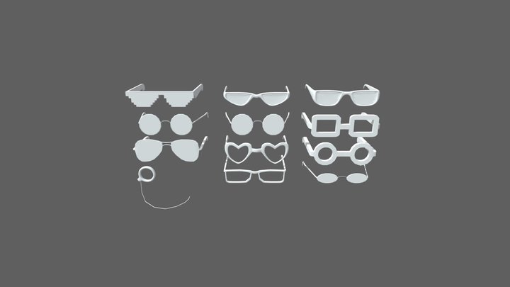 Lowpoly glasses pack - Paquete de gafas lowpoly 3D Model