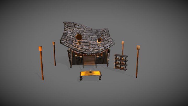 Aboriginal Stone House 3D Model
