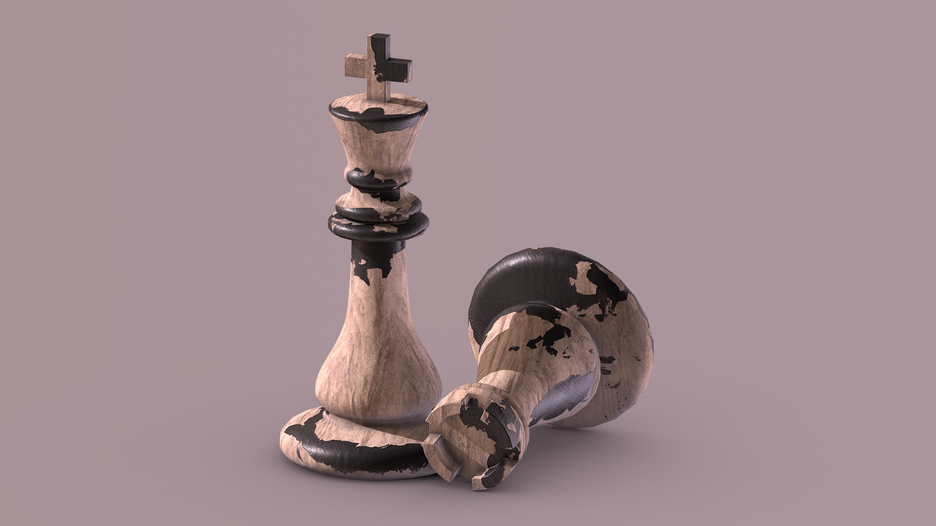 3D model Chess Pieaces  Decorative - This is a 3D model of the Chess Pieaces  Decorative. The 3D model is about a few metal objects.