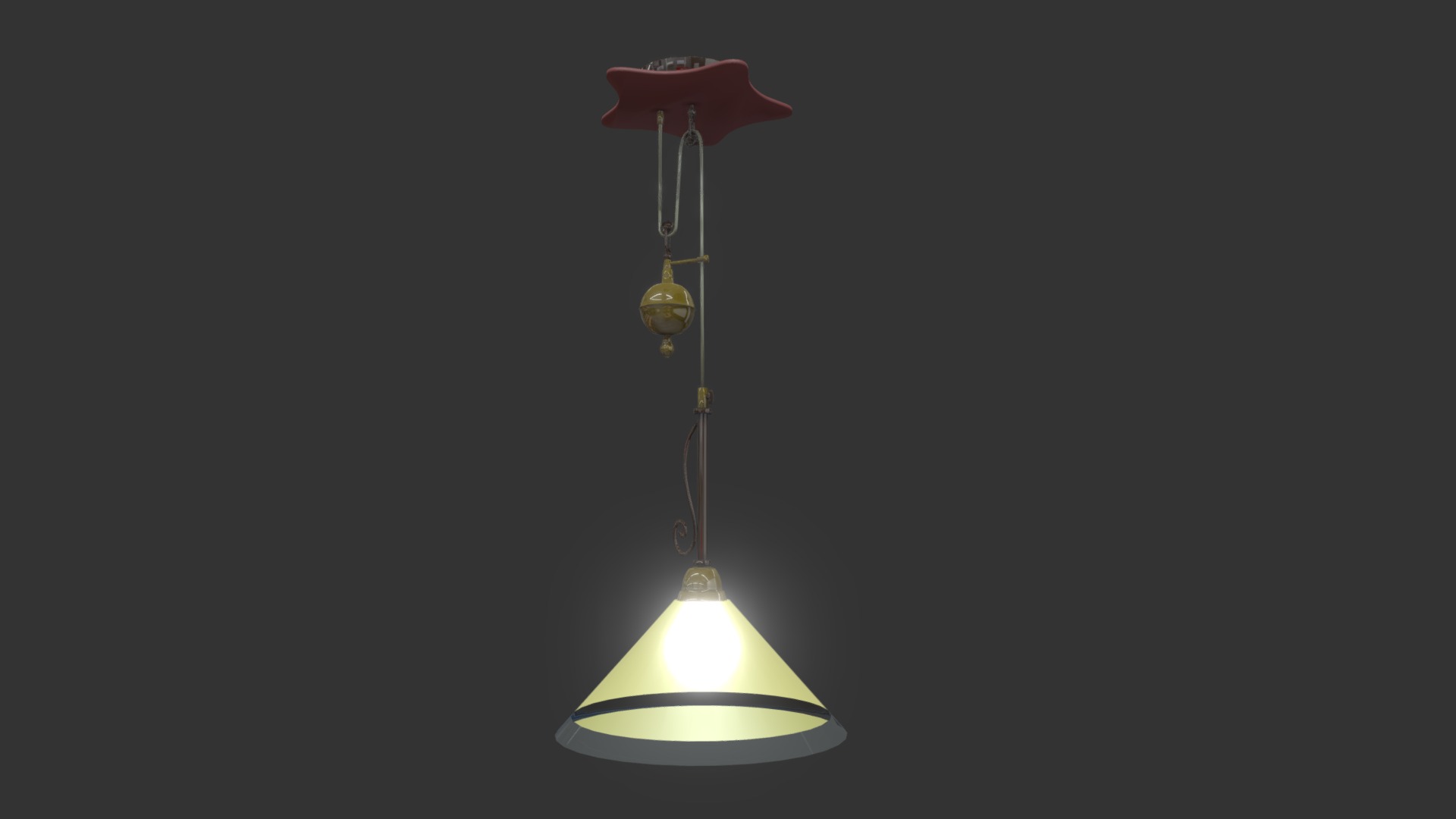 3D model HGP1739 - This is a 3D model of the HGP1739. The 3D model is about a lamp with a shade.