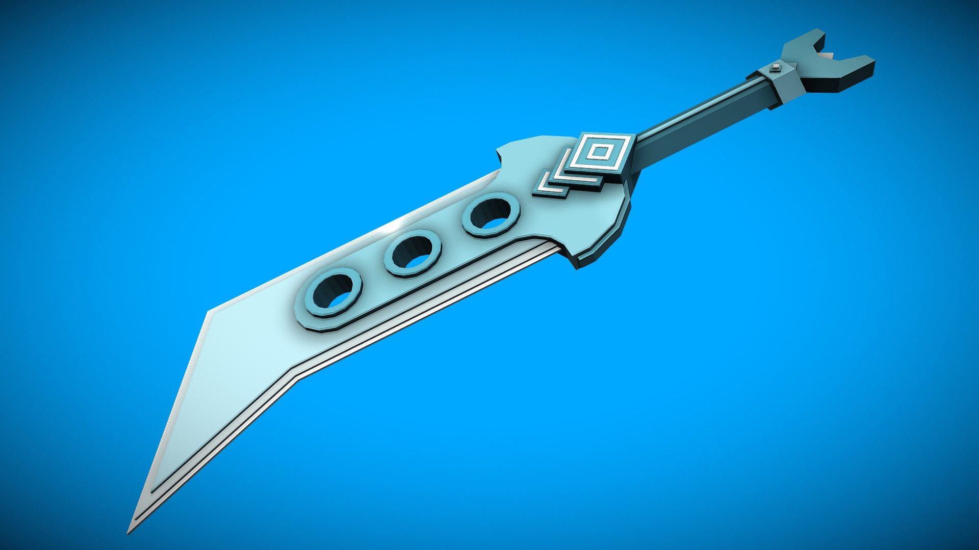 Crude Sword (Ice) - 3D model by V-Artistry (@Vahlgoul) [b0923f2 ...