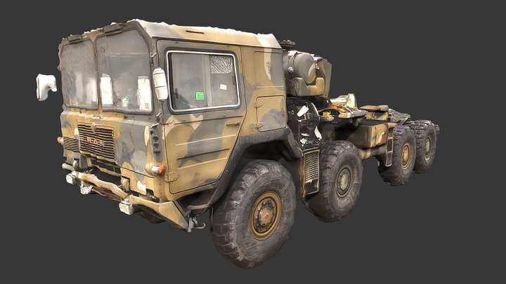 MAN KAT II 8x8 truck | Raw 3D Scan 3D Model