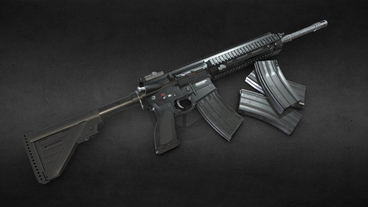 Norwegian Hk416 3D Model
