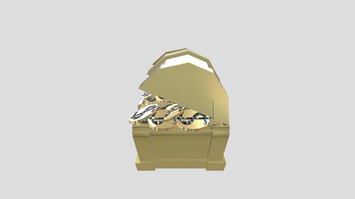 Loaded Treasure Chest V2 | Low Poly 3D Model