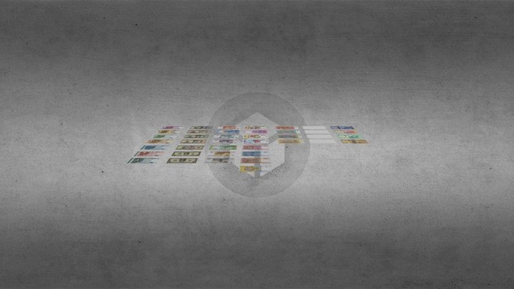 rubles of some countries 3D Model