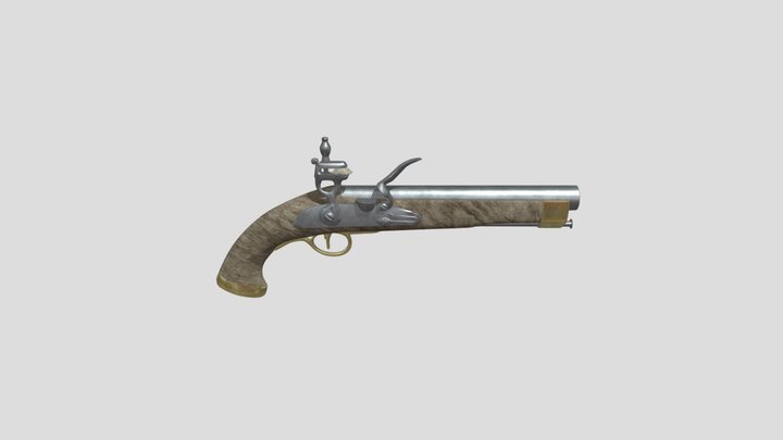 Flintlock Pistol 3D Model
