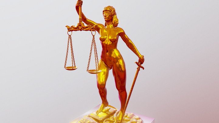 Lady Justice (Nude version) 3D Model