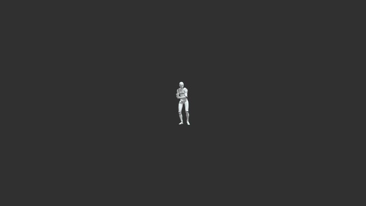 Slowly Walks Forward With His Sword 3D Model
