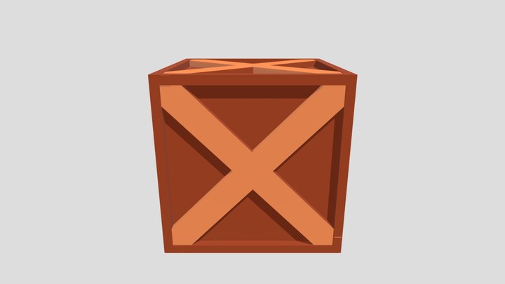 Realistic Wooden Shipping Crate – 3D Model