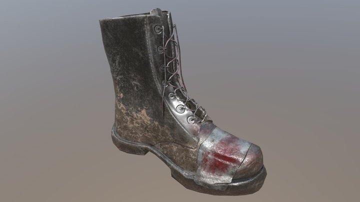 Combat Boot 3D Model