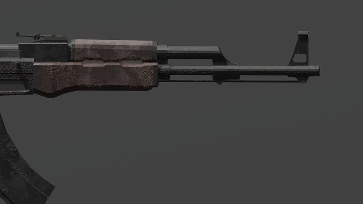 AKM Lowpoly game ready 3D Model