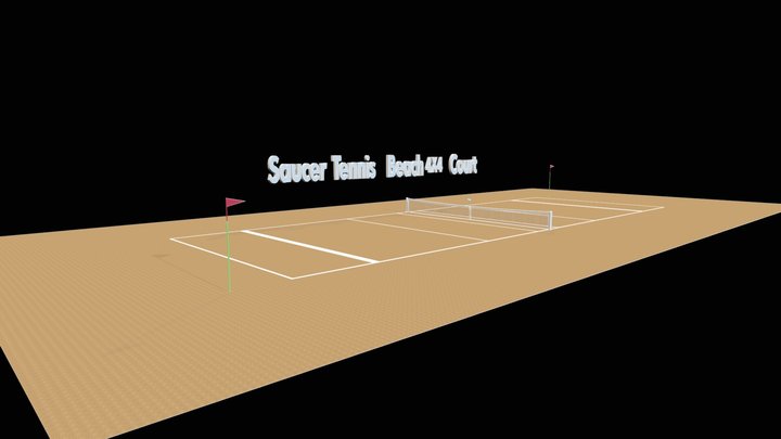 Saucer Tennis Beach4X4 Court 3D Model