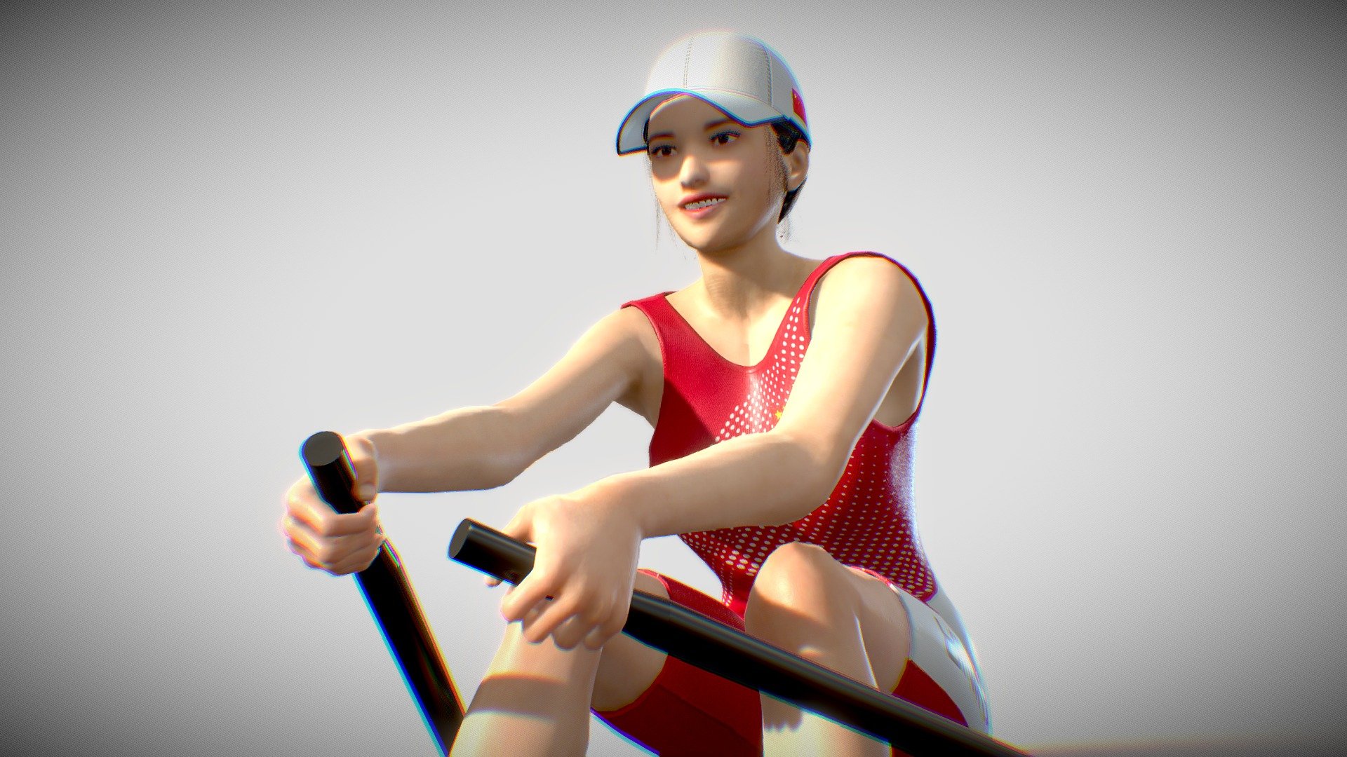 Original rowing athletes, canoeing athletes - Buy Royalty Free 3D model ...