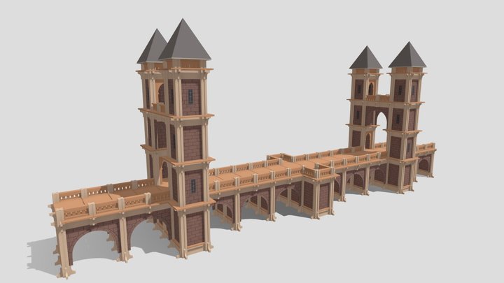 L'Edifice model: HS 34 Pont De Valentre.. (1922) 3D Model