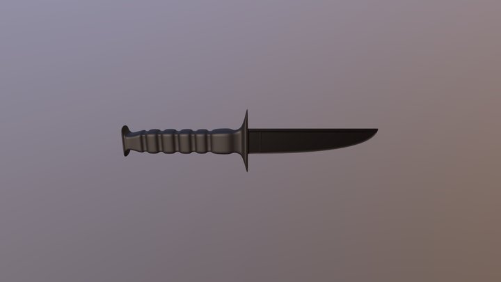 High Poly Knife 3D Model