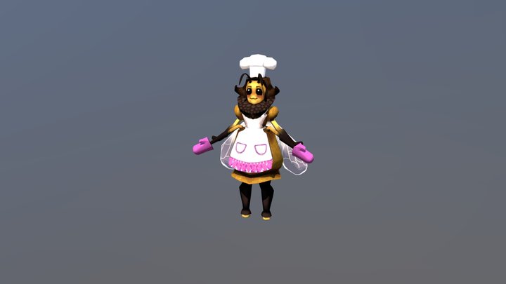 Baker Bee Low Poly Assignment 3D Model