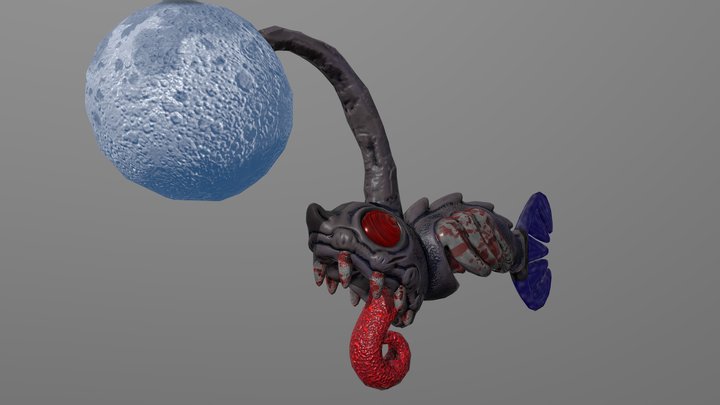 Khonsich (The Moon Fish) 3D Model