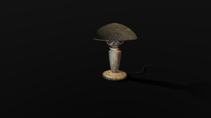 Vintage 50s soviet lamp 3D Model