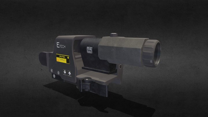 Hybrid Red Dot Sight and Scope 3D Model