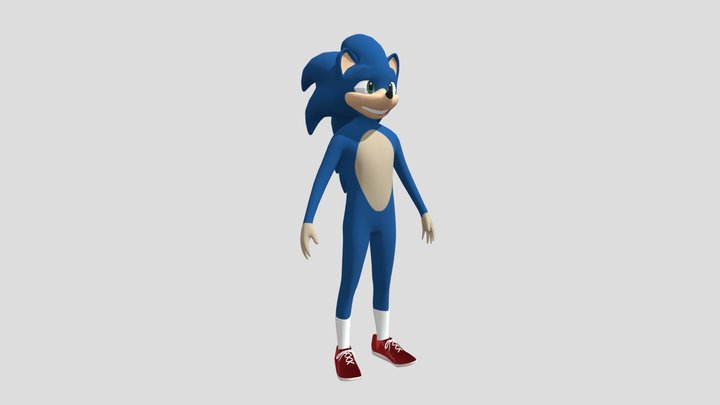 Sonic Movie Old design 2019 3D Model