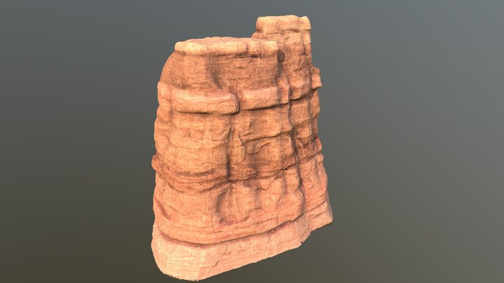 Desert Cliff 3D Model