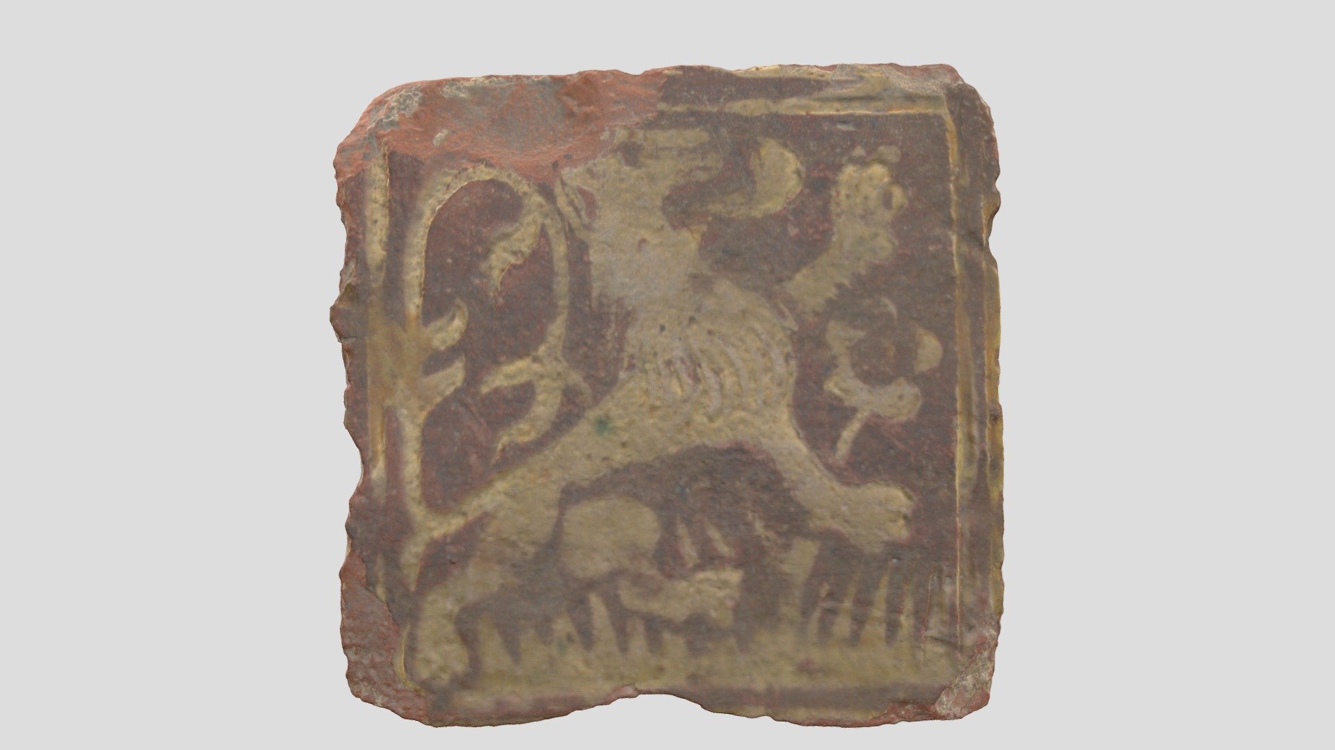 Medieval floor tile (SOTLS : A1963.708) - 3D model by Southampton ...