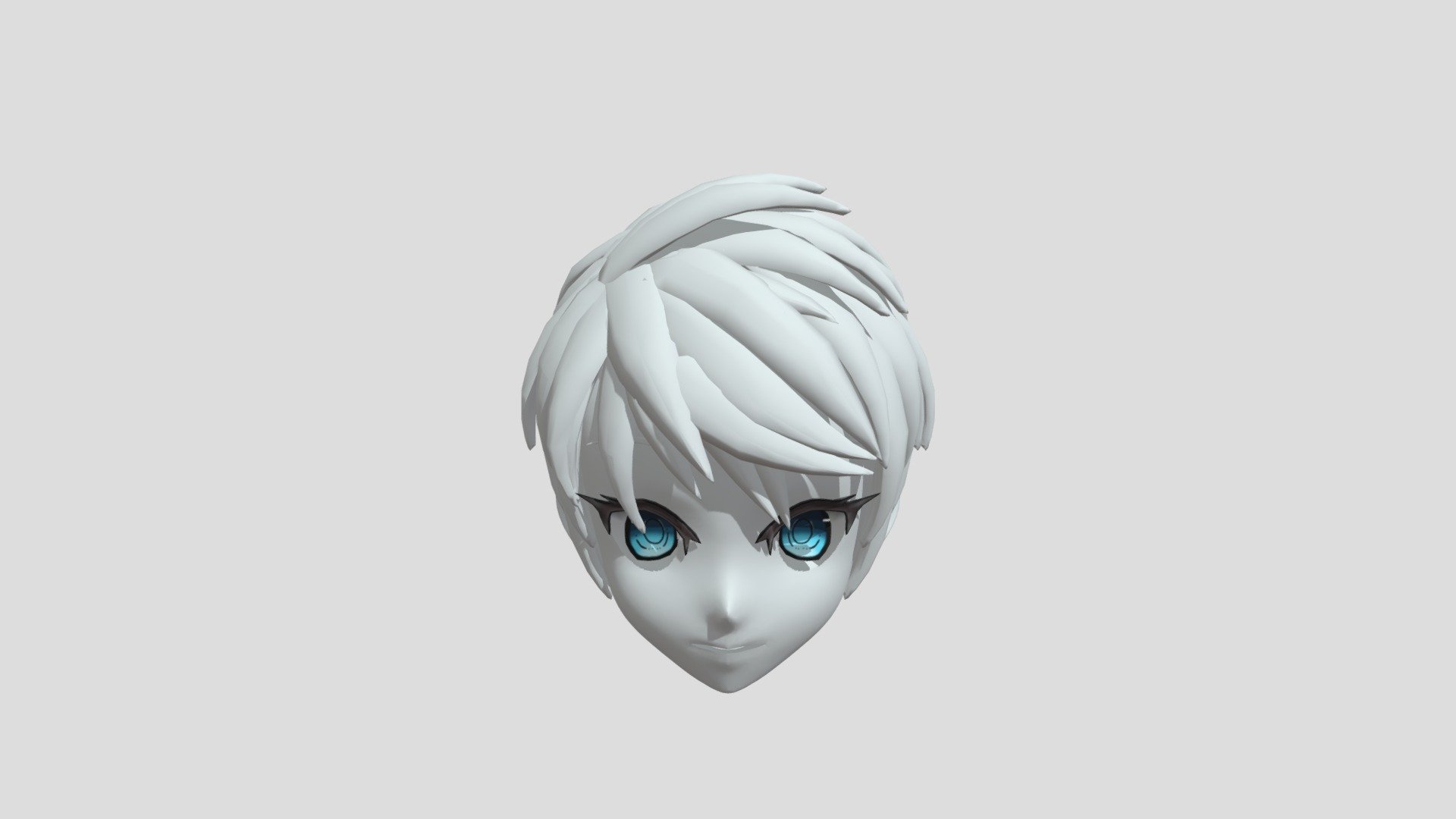 3D model Anime Hair VR / AR / low-poly