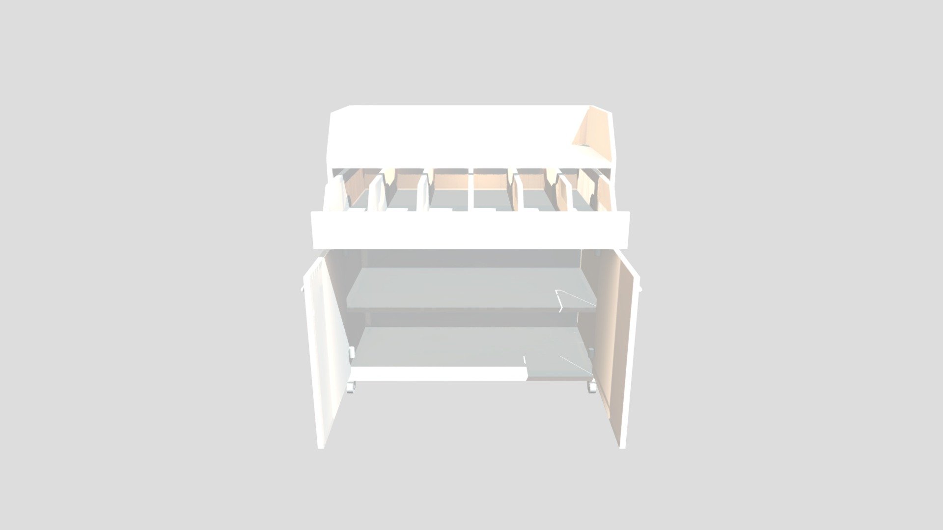 Wooden storage cart - 3D model by l_serpent [b0a49cb] - Sketchfab