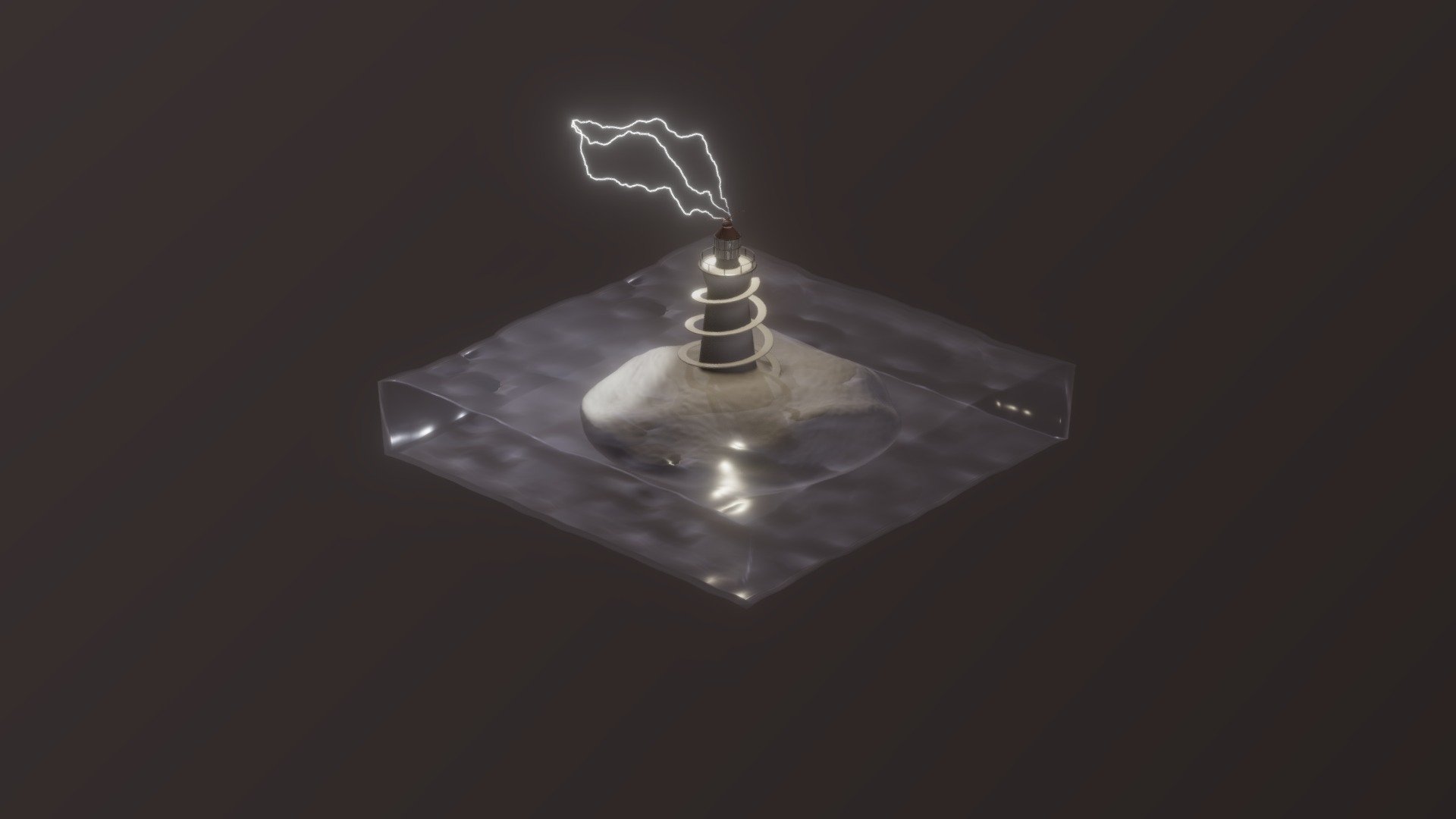 Lighthouse with Lightning