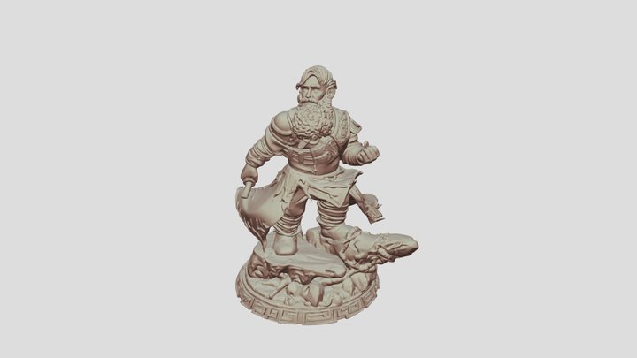 Dwarven Guardian 3D Model