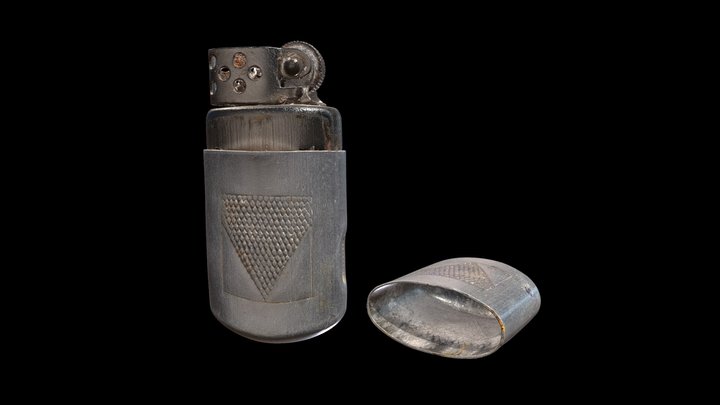 Vintage WW2 Petrol Lighter 3D Model