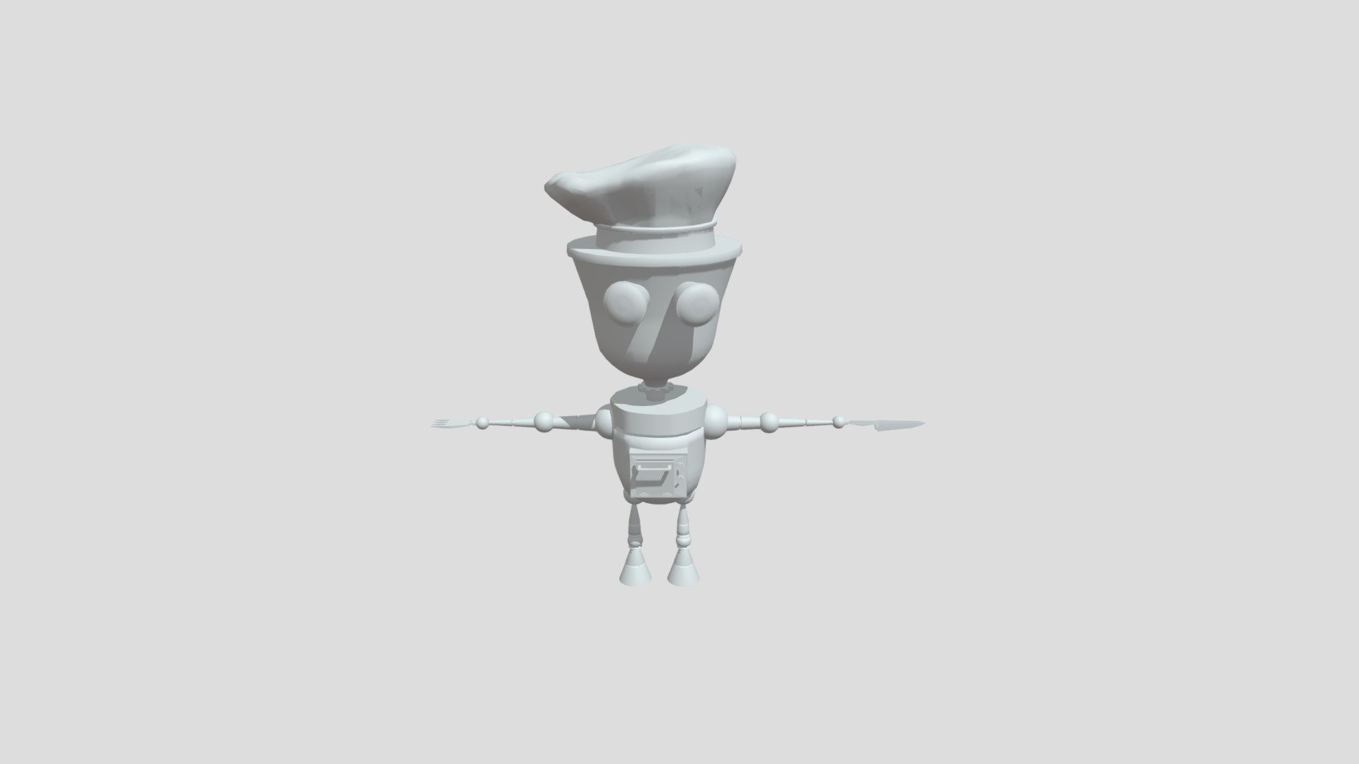Cute Chef bot - 3D model by AlessiaBRoldan [b0a9116] - Sketchfab