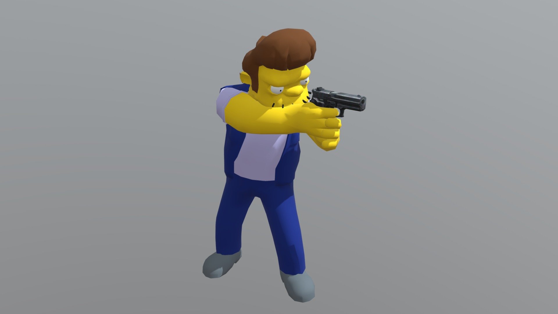 Snake Jailbird Pistol Idle (animated)