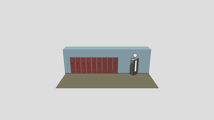 Class room and corridor 3D Model