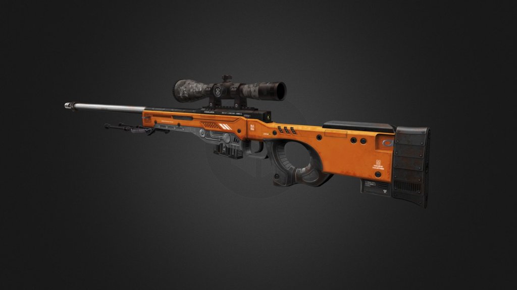 AWP | Annihilator Orange - 3D model by emucustoms [b0ac024] - Sketchfab