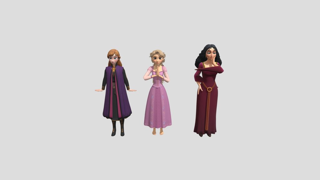 Anna, rapunzel and gothel weird posing