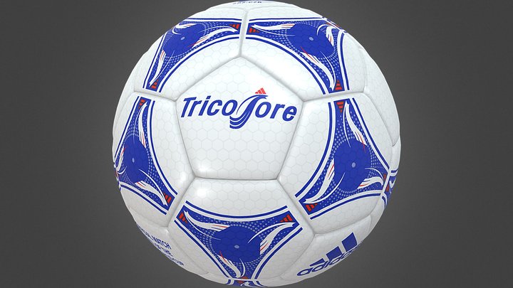 1998 FIFA WORLD CUP BALL TRICOLORE 3D Model