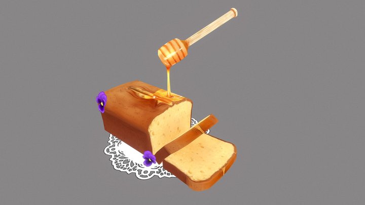 Honey Cake 3D Model