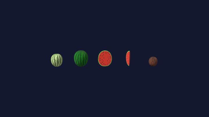 Stylized Fruits Package - LITE #2 3D Model