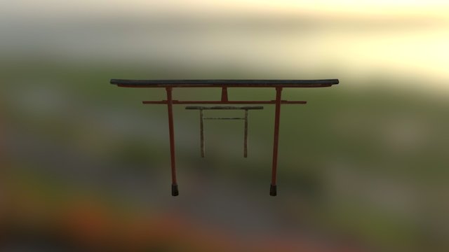 Old torii gates 3D Model