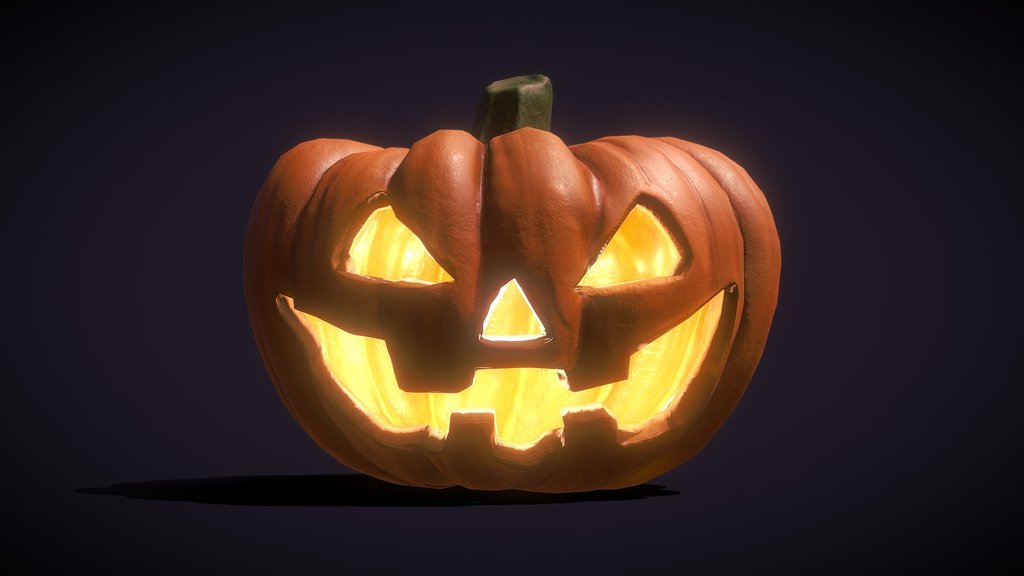 Halloween Pumpkin - low poly
