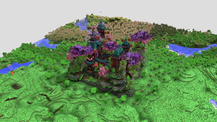 SURVIVAL SKYBLOCK Spawn - Blend to biome version 3D Model