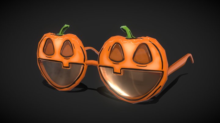 Pumpkin Sunglasses 3D Model