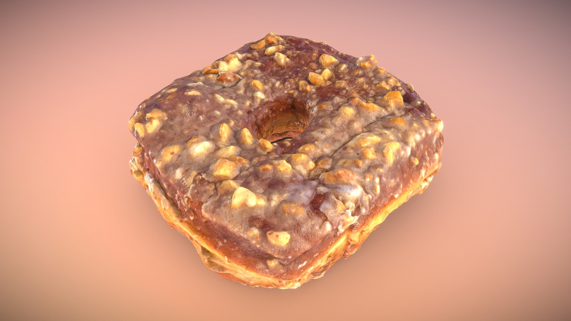 3D model Doughnut Plant Peanut Butter - This is a 3D model of the Doughnut Plant Peanut Butter. The 3D model is about a bagel with sprinkles on it.