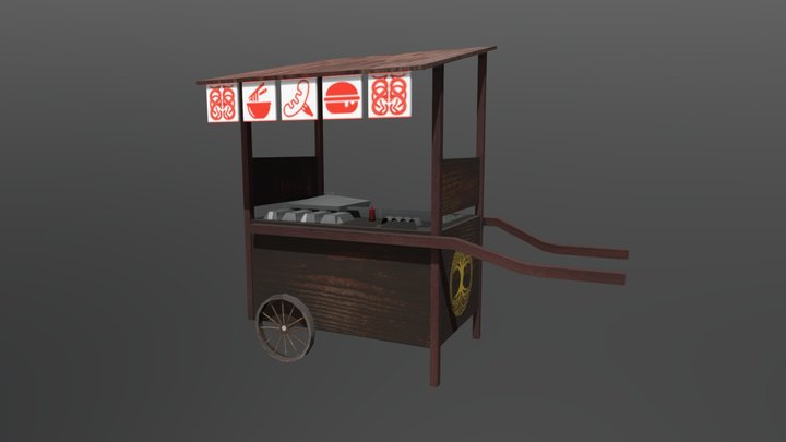 Viking Food Cart 3D Model